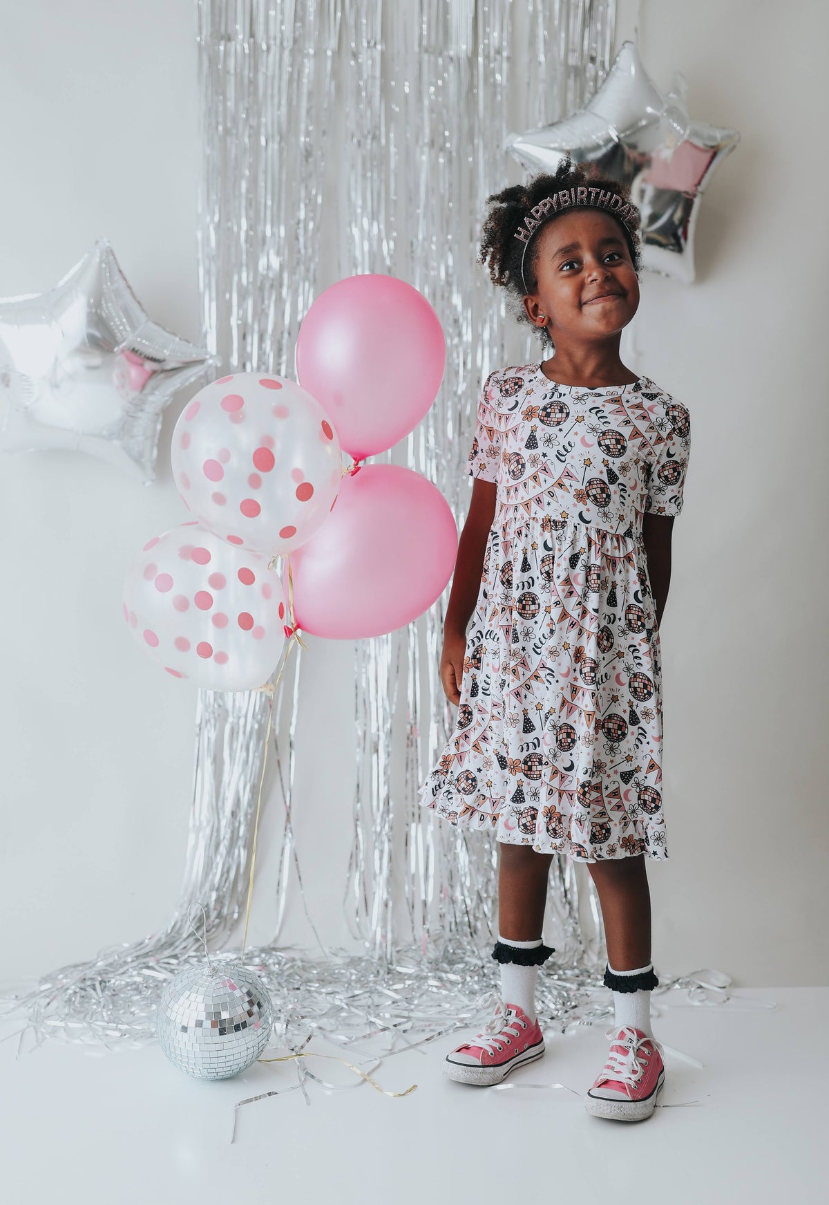 DREAM BIG LITTLE CO DISCO BIRTHDAY GIRL DREAM RUFFLE DRESSEveretts Place