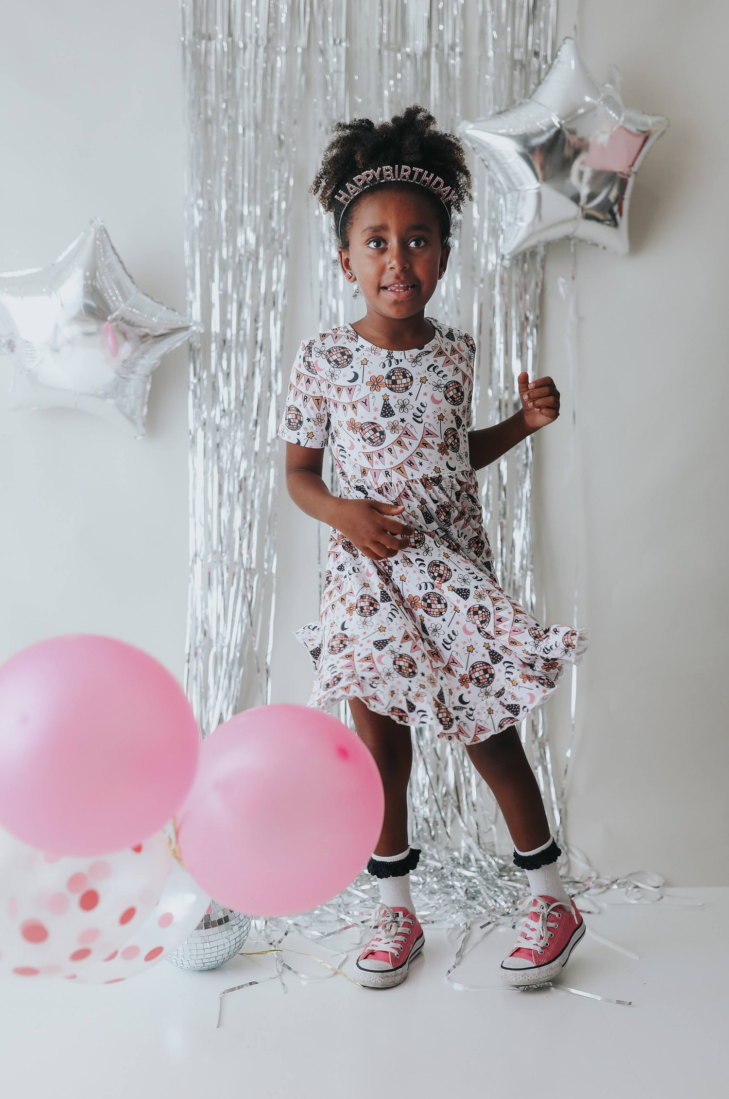 DREAM BIG LITTLE CO DISCO BIRTHDAY GIRL DREAM RUFFLE DRESSEveretts Place