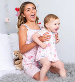 Bestaroo Ditzy Floral Bamboo Baby Bodysuit Dress With Snap Closure - 