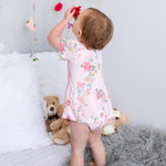 Ditzy Floral Bodysuit Dress - Baby & Toddler Clothing, Sleeve, Skin, Child, Pink | Everetts Place