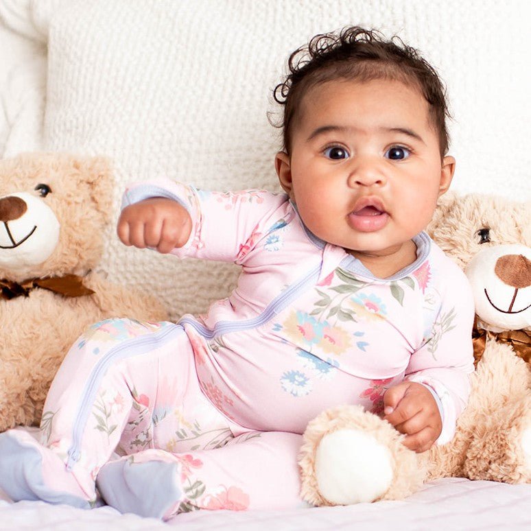 Soft Bamboo Ditzy Floral Footie Pajamas