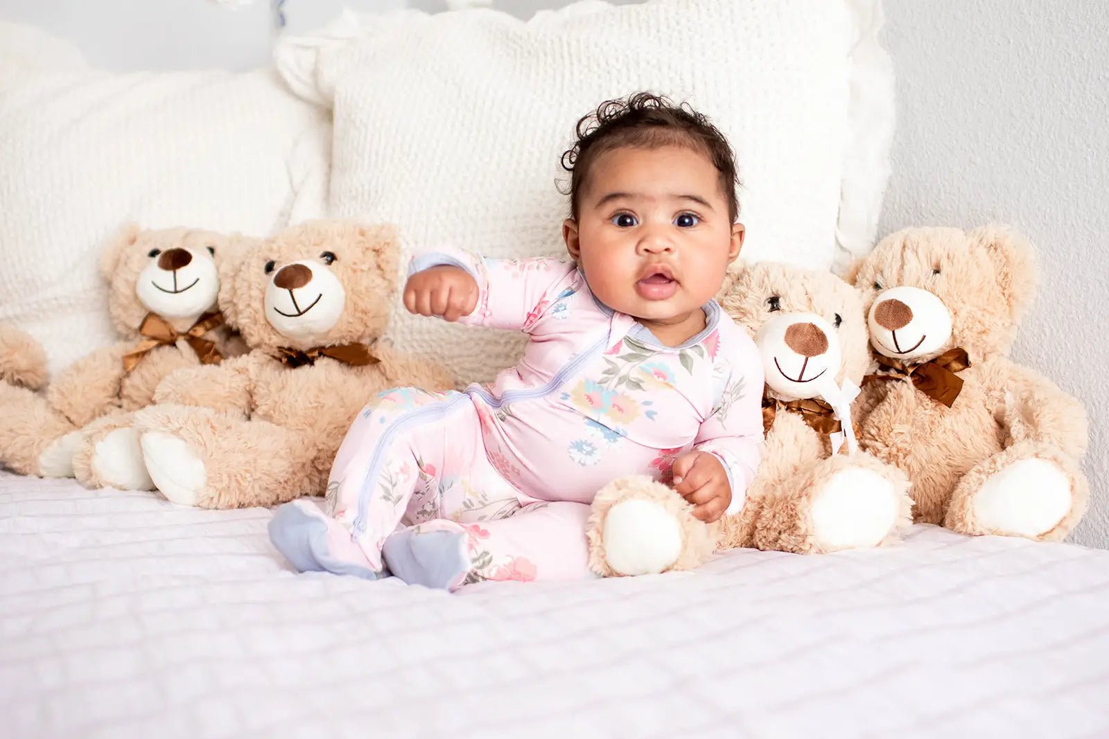 Ditzy floral Footie - Head, Teddy bear, Skin, Baby & Toddler Clothing, Stuffed toy | Everetts Place