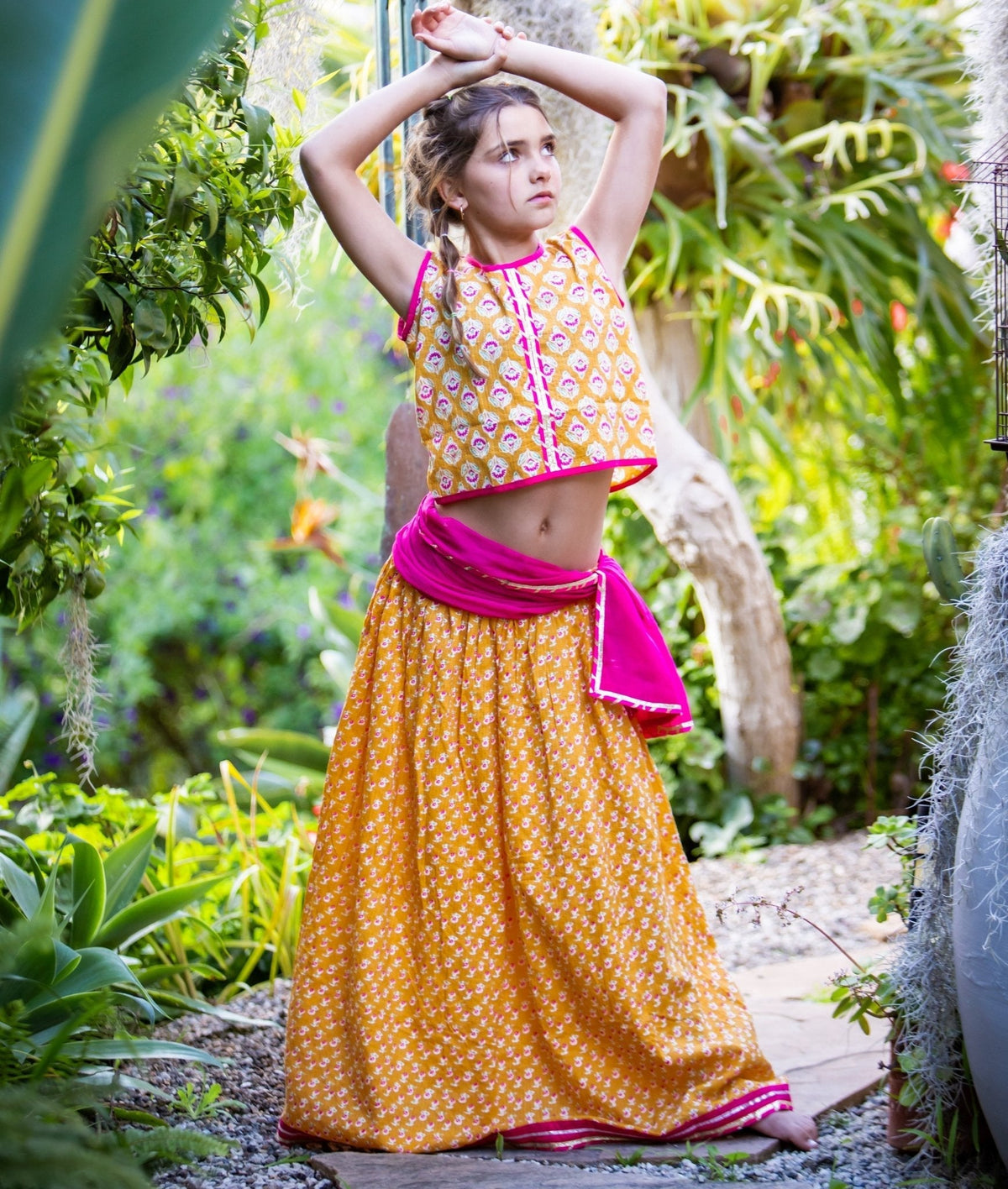 Cotton Two-Piece Set - Divya Lehenga by Bestaroo