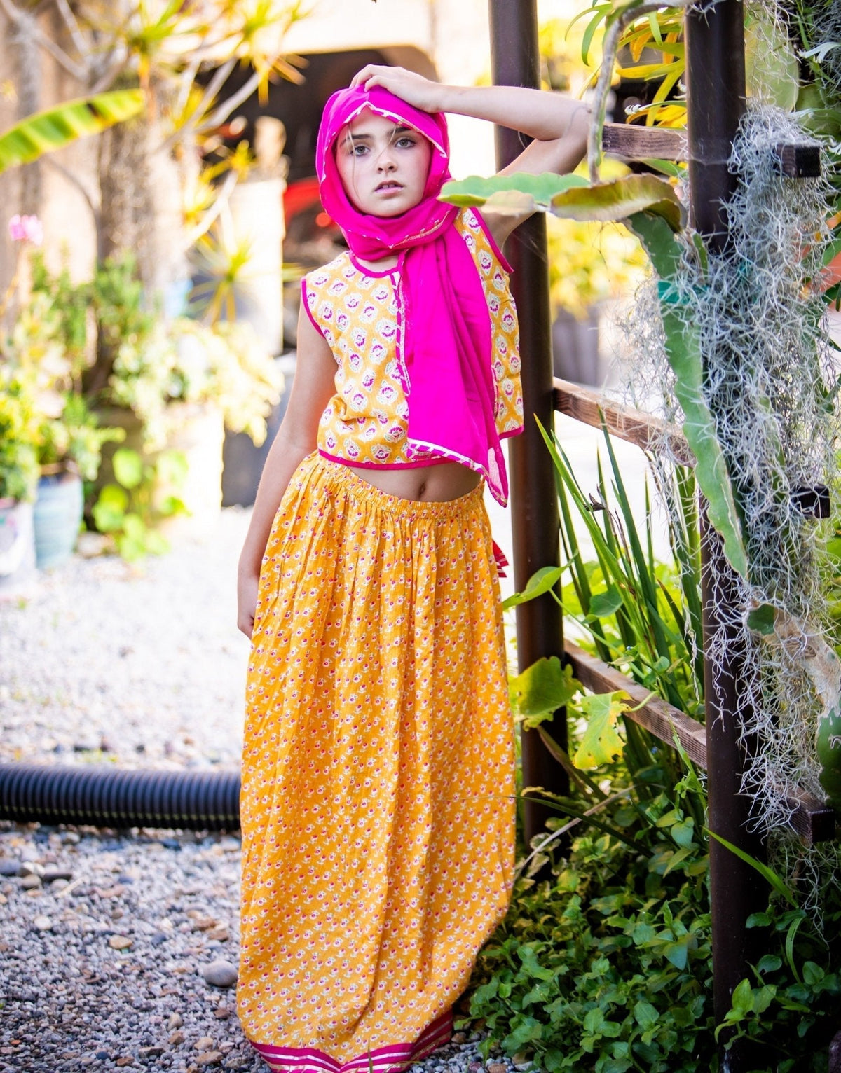 Cotton Two-Piece Set - Divya Lehenga by Bestaroo