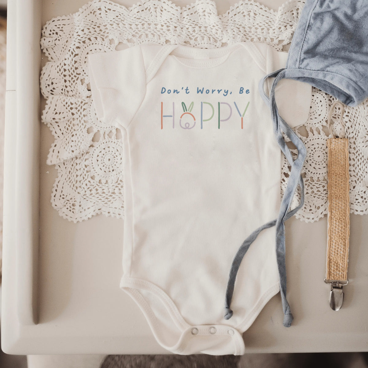 Finn And Emma Easter Graphic Bodysuit For Baby Organic Cotton Comfort With Easy Snap Finn + Emma 