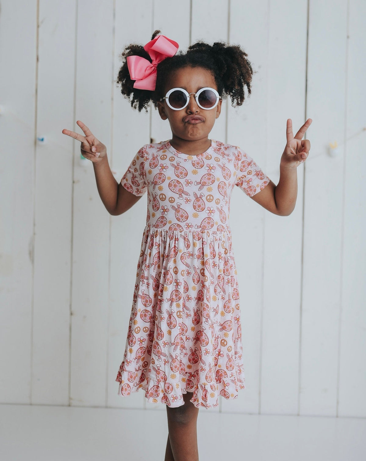 DREAM BIG LITTLE CO DON'T WORRY BE HOPPY DREAM RUFFLE DRESSEveretts Place