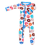 Bestaroo Donut Disturb Bamboo Baby Footie With Chicken Print And Two Way Zipper - 
