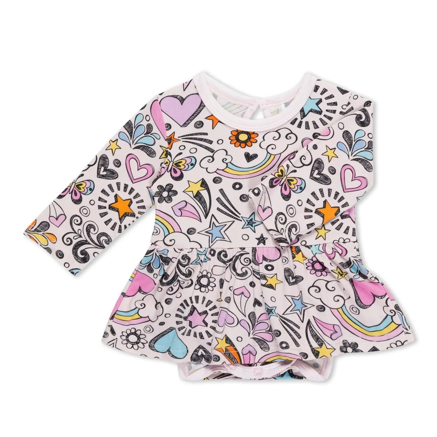 Bestaroo Doodle Days Bodysuit Dress - 