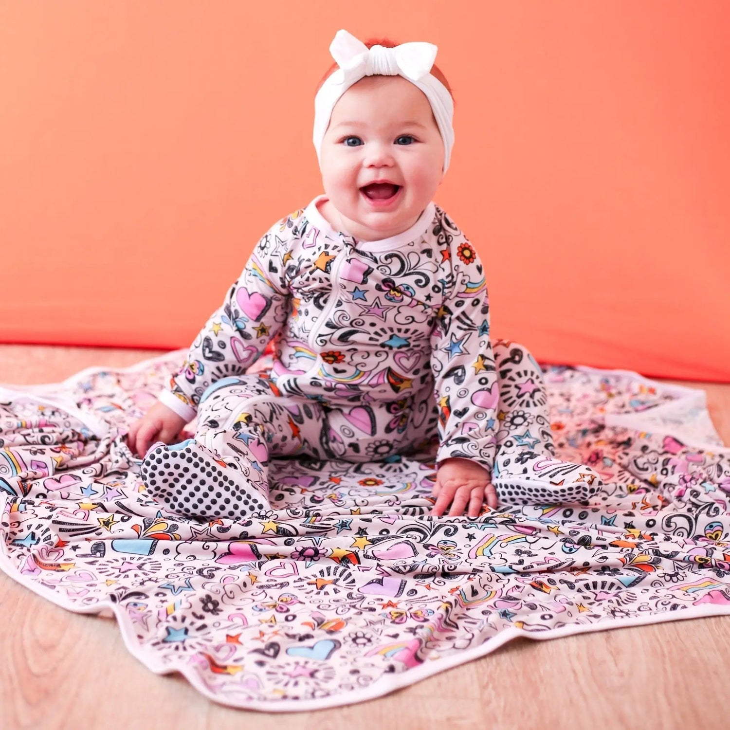 Doodle Days Swaddle - Baby & Toddler Clothing, Child, Happiness, Textile, Facial expression | Everetts Place