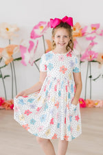Mila & Rose ® Dots & Daisies S/S Pocket Twirl Dress - 