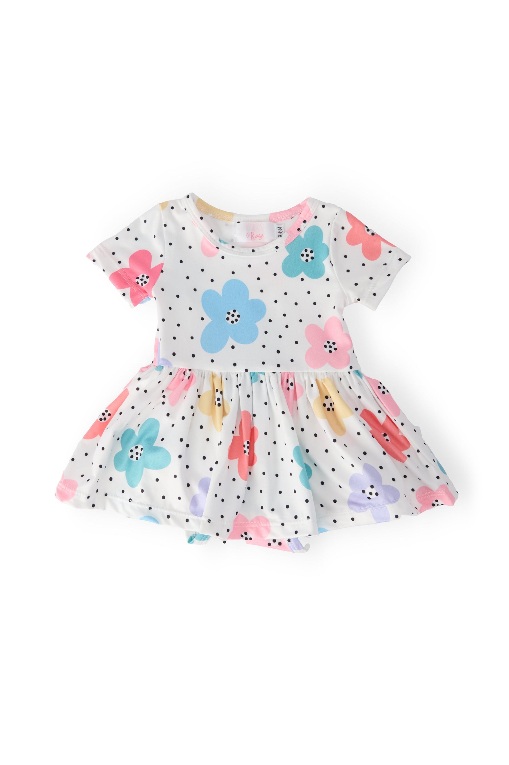 Dots & Daisies S/S Twirl Bodysuit - Baby & Toddler Clothing, Textile, Pink, Dress, Day Dress | Everetts Place