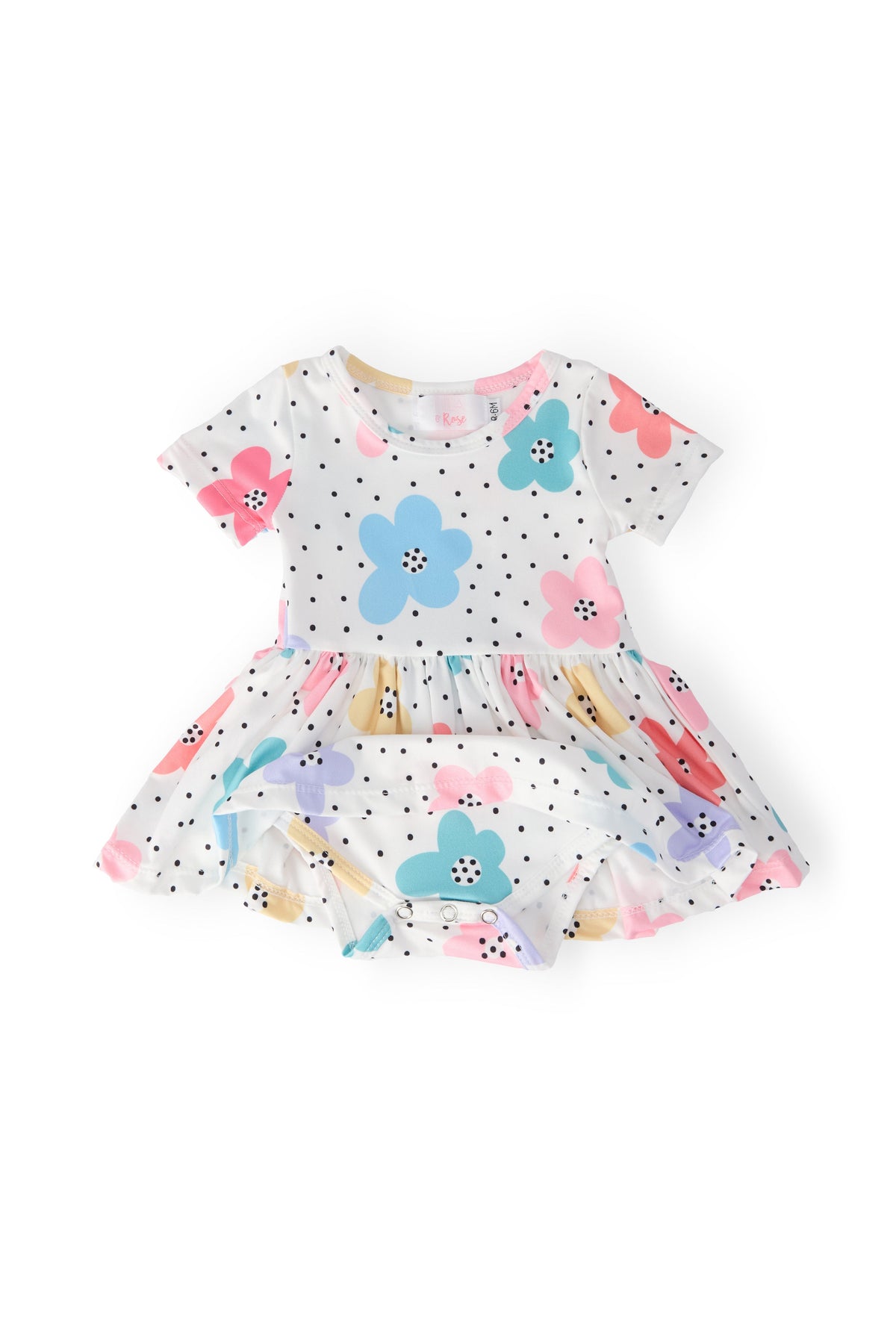 Mila & Rose ® Dots & Daisies S/S Twirl Bodysuit - 