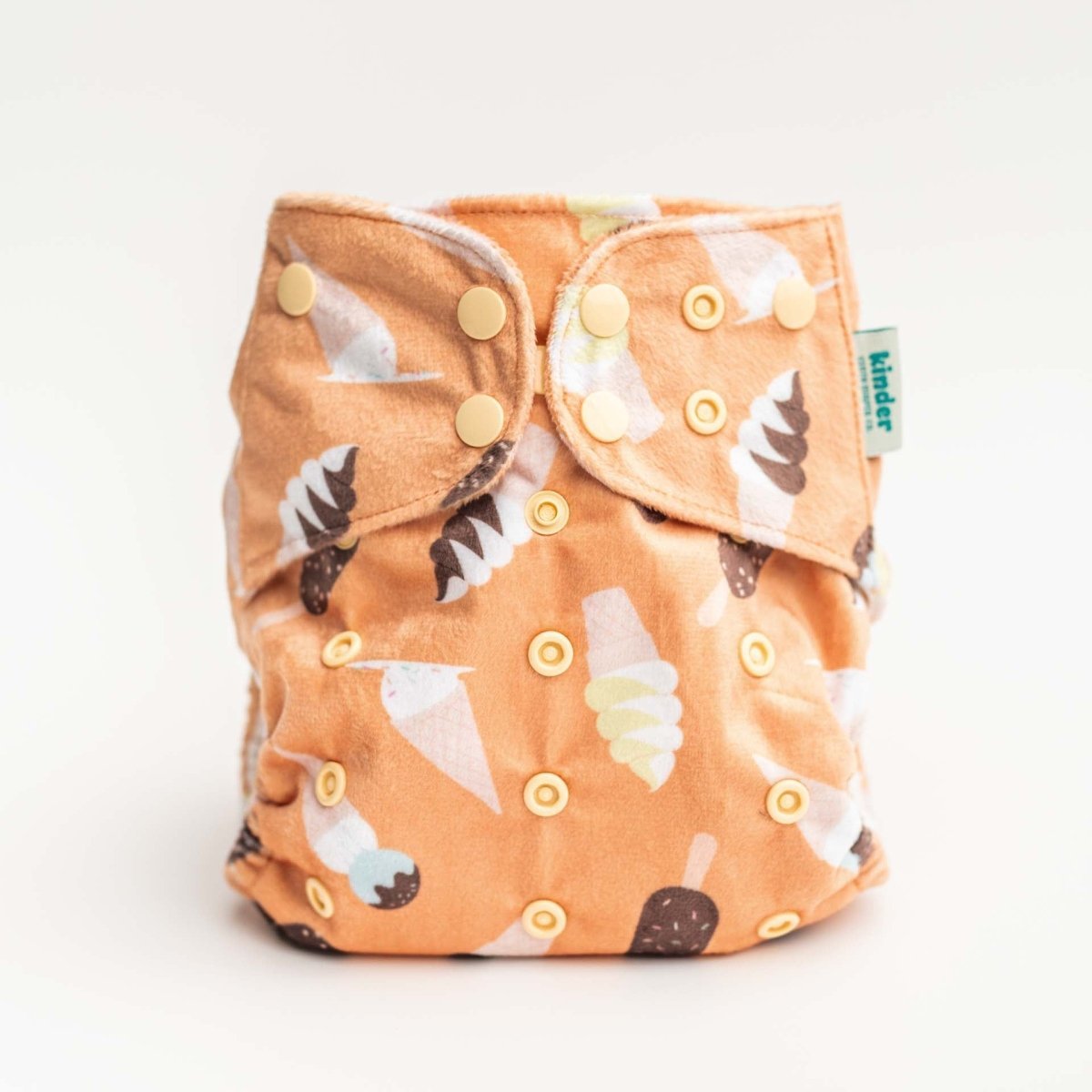 Kinder Cloth Diaper Co. Minky Fleece Cloth Diaper - Patterned Lounger with Wicking Jersey - Everetts Place Boutique - 
