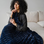 DOUBLE RUCHED FAUX FUR THROW BLANKETS Saranoni 