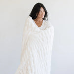 DOUBLE RUCHED FAUX FUR XL THROW BLANKETS Saranoni 