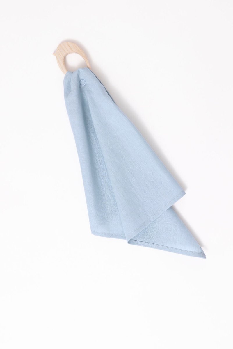 WildBird Dove - Linen + Maple Ring Teether - 