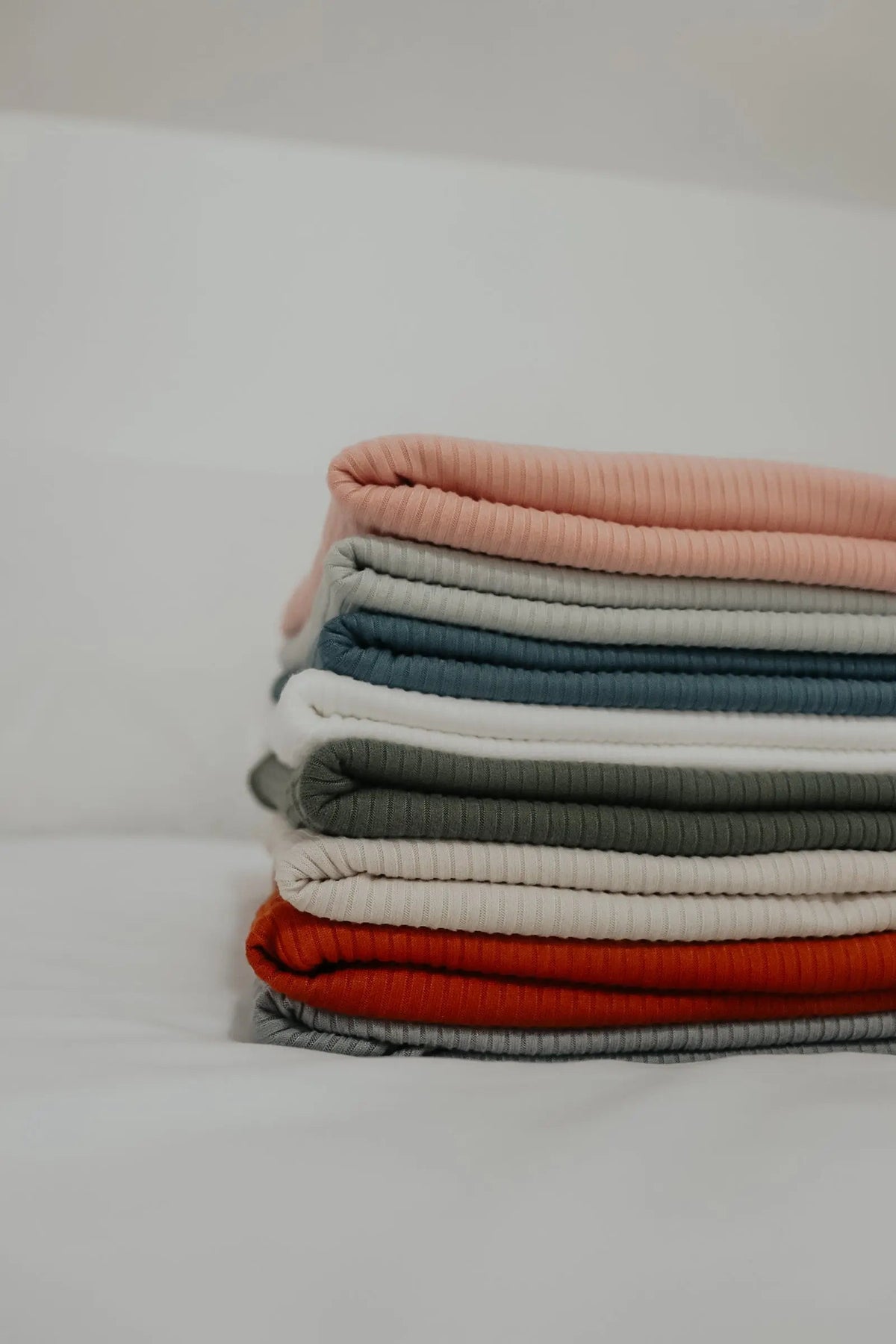 Little Mae & Co Dove Ribbed Stretch Swaddle - 