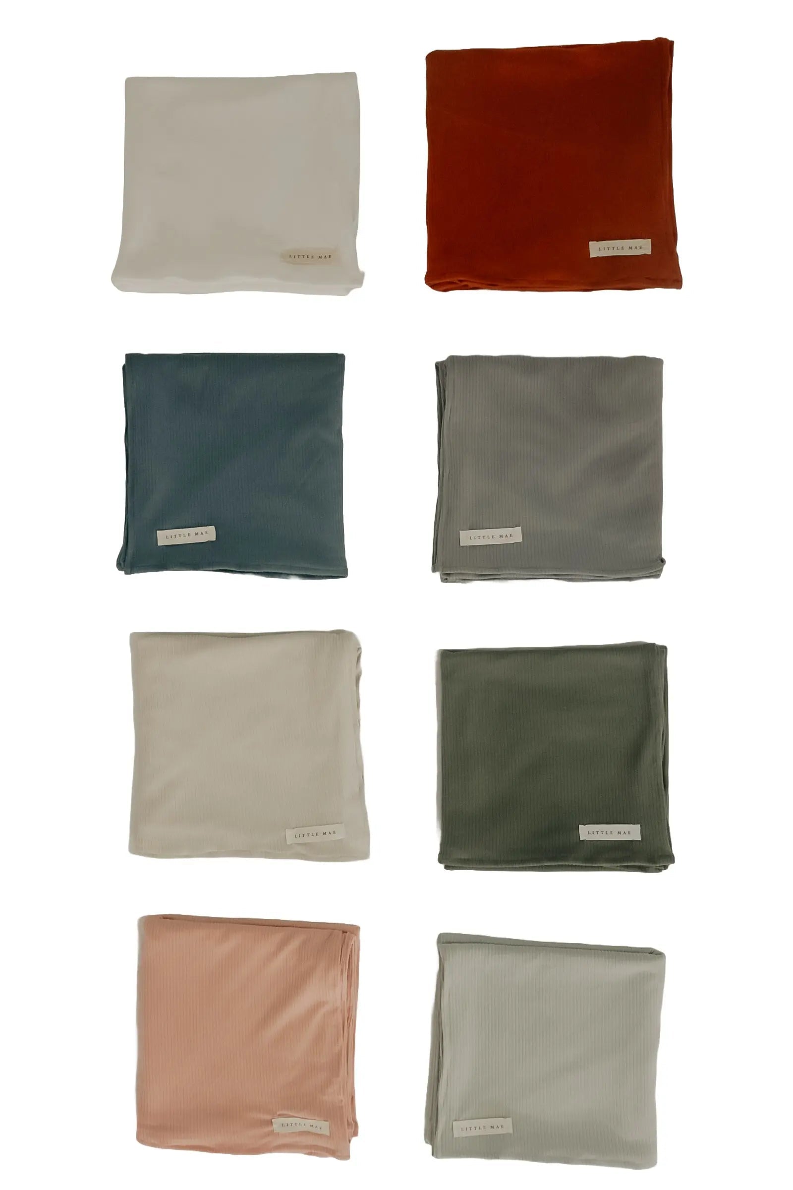 Little Mae & Co Dove Ribbed Stretch Swaddle - 