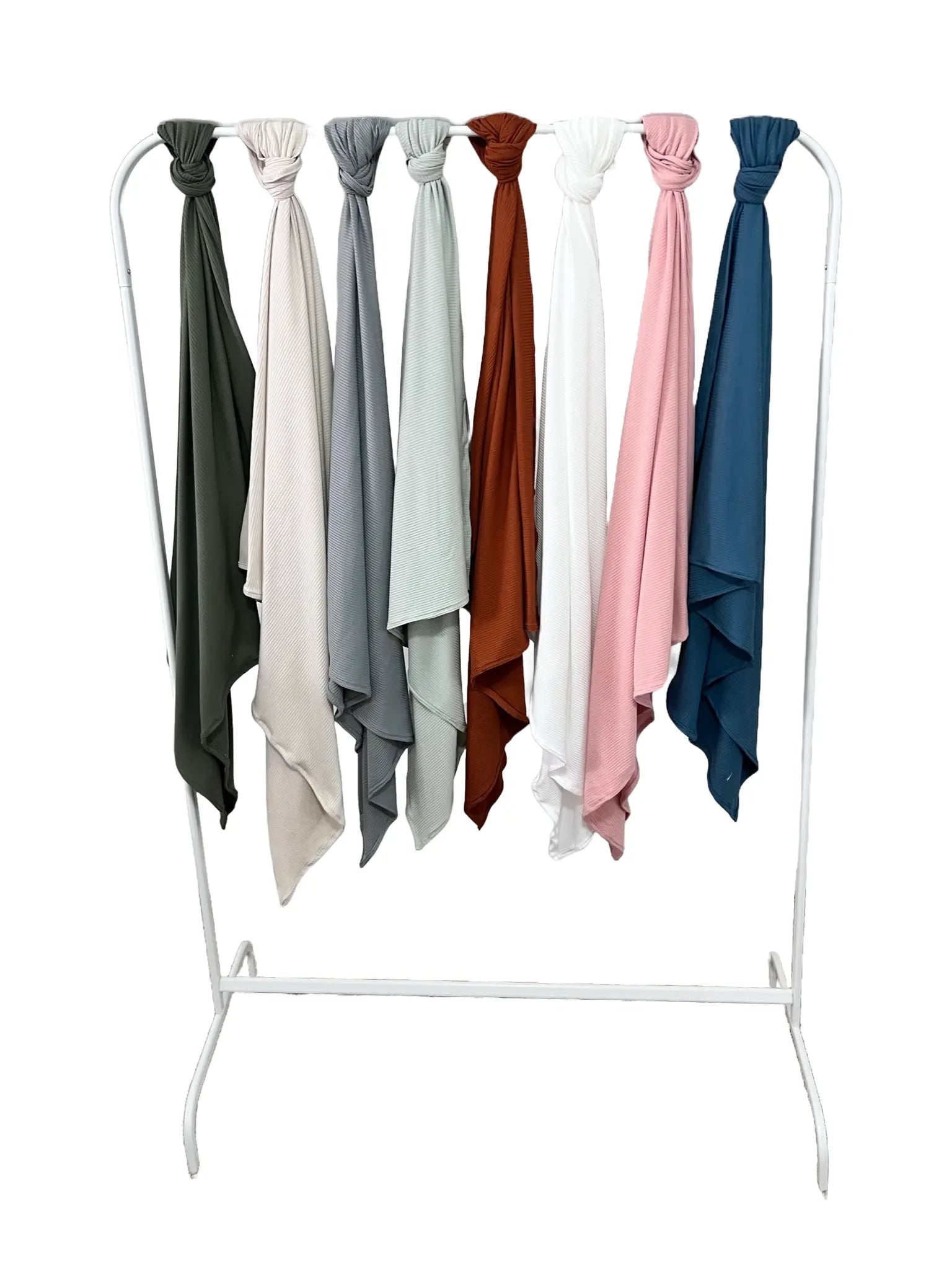 Little Mae & Co Dove Ribbed Stretch Swaddle - 