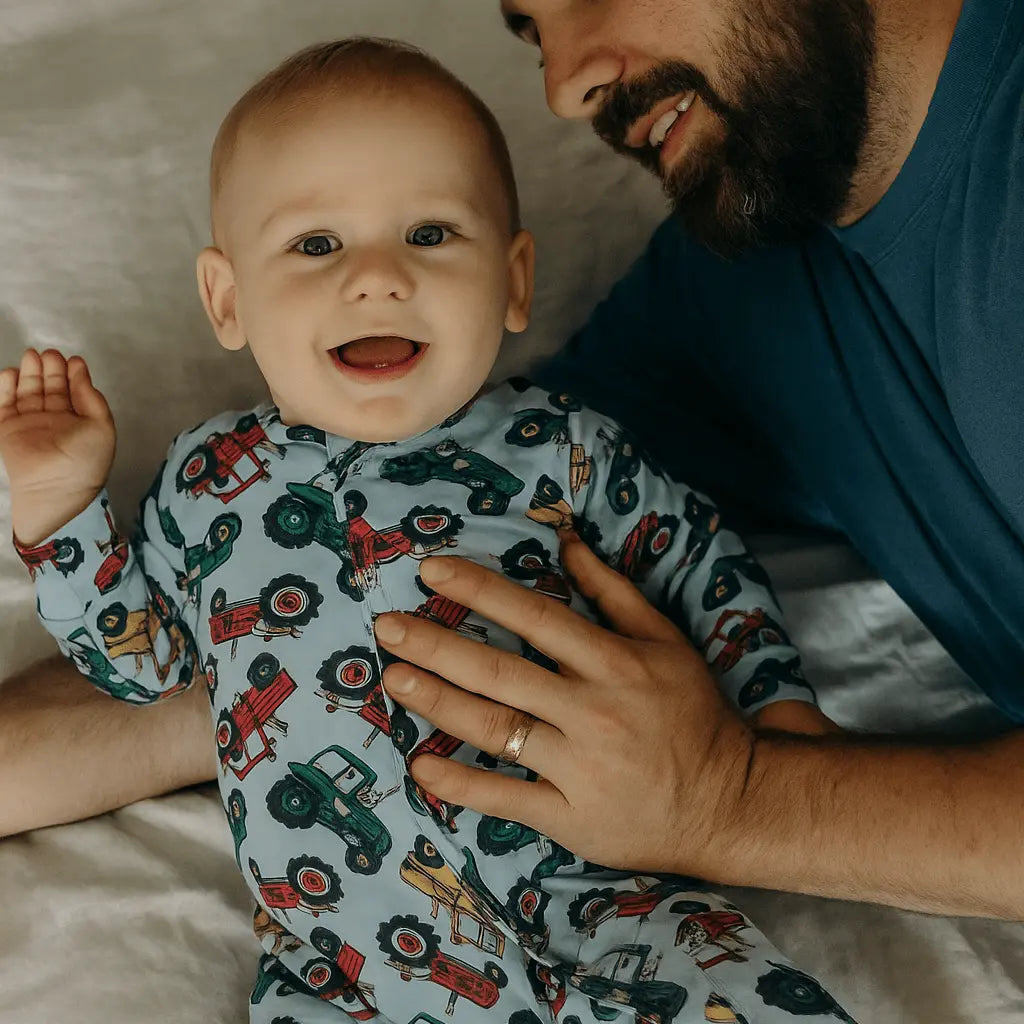 Down on the Farm Convertible Romper - Cheek, Head, Sleeve, Face, Facial hair | Everetts Place