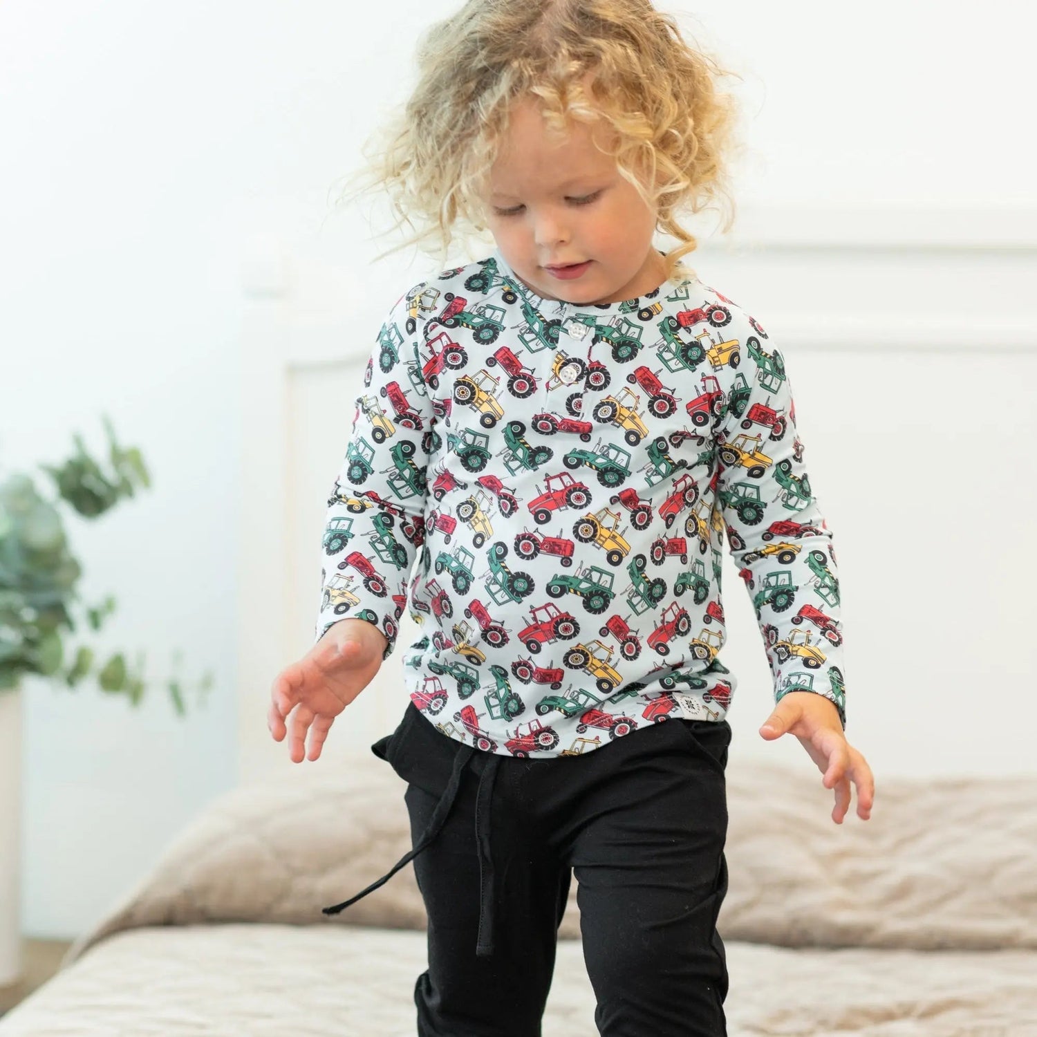 Sweet Bamboo Down On The Farm Raglan Henley - 