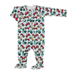 Sweet Bamboo Down on the Farm Zipper Footie - 