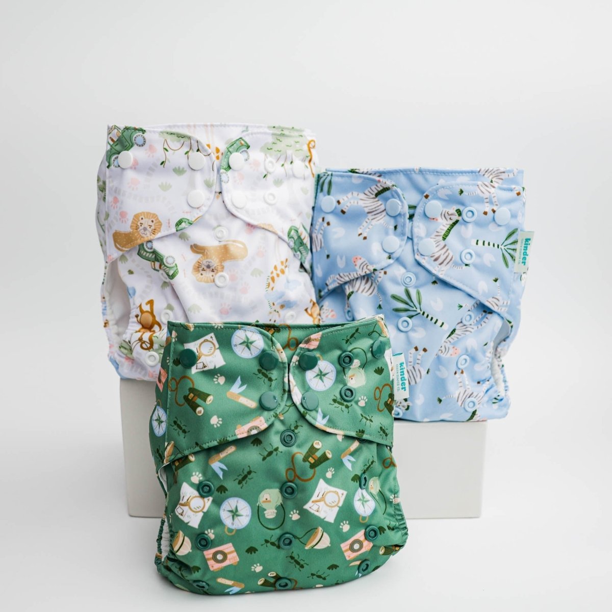 Animals and Insects: Essentials Pocket Cloth Diaper with Athletic Wicking Jersey, Grows with your Baby - Everetts Place Boutique - Pocket Diaper