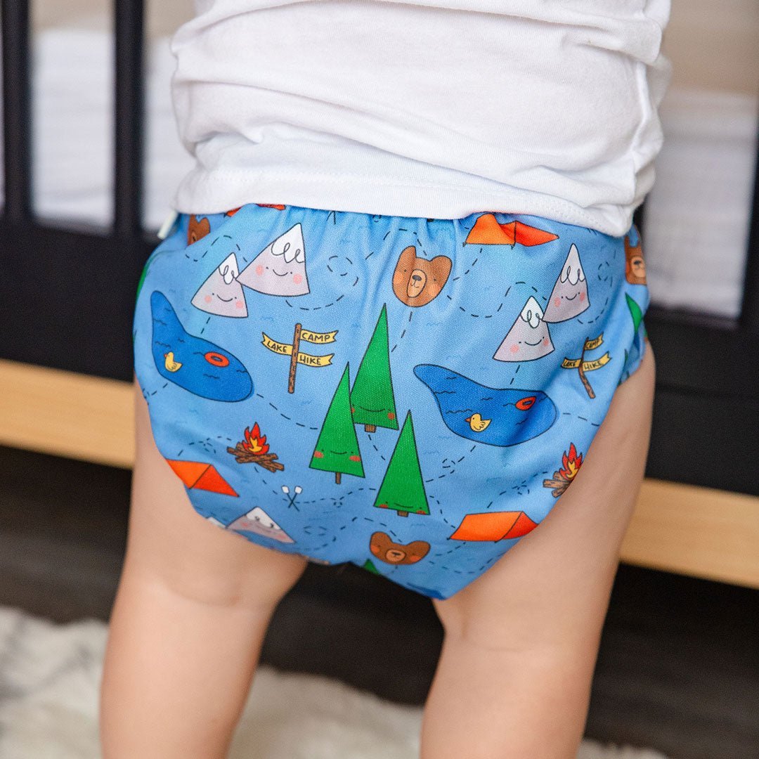 Animals and Insects: Essentials Pocket Cloth Diaper with Athletic Wicking Jersey, Grows with your Baby - Everetts Place Boutique - Pocket Diaper
