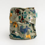 Animals and Insects: Essentials Pocket Cloth Diaper with Athletic Wicking Jersey, Grows with your Baby - Everetts Place Boutique - Pocket Diaper