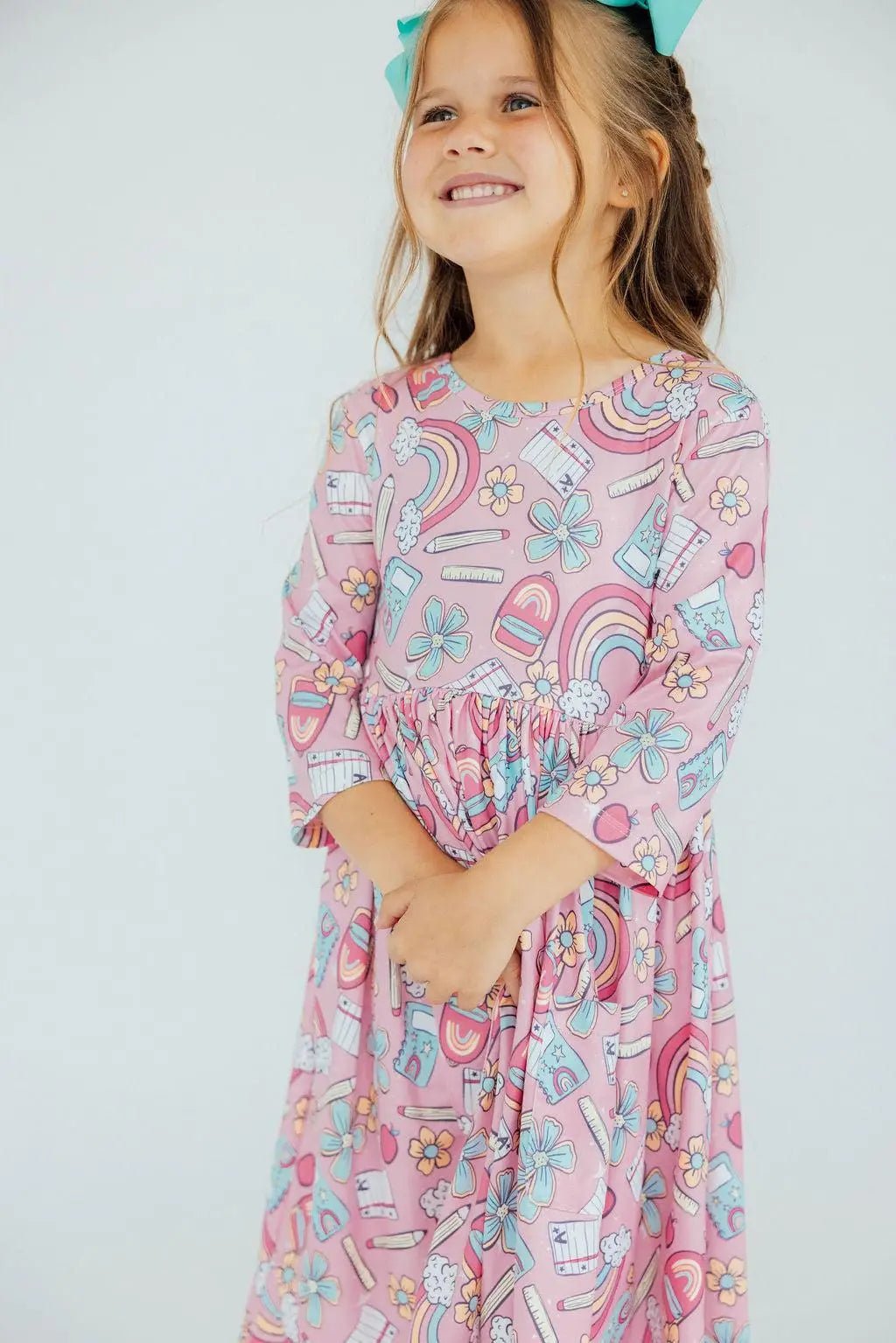Mila & Rose ® Dream Big Little One 3/4 Pocket Twirl Dress - 