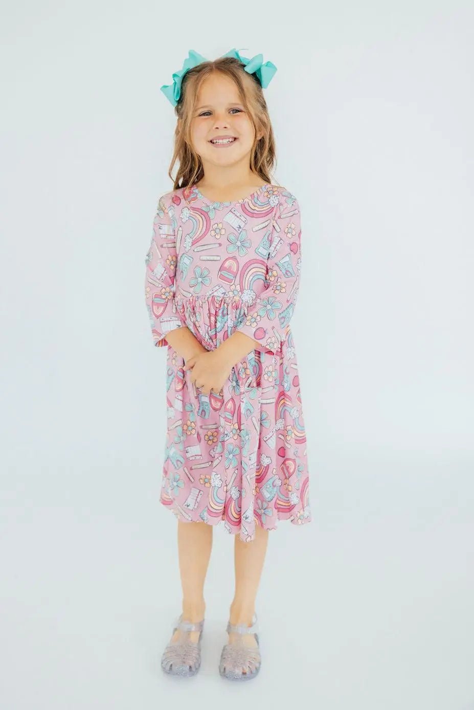 Mila & Rose ® Dream Big Little One 3/4 Pocket Twirl Dress - 