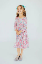Mila & Rose ® Dream Big Little One 3/4 Pocket Twirl Dress - 