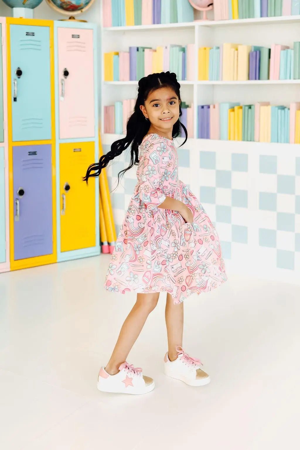 Mila & Rose ® Dream Big Little One 3/4 Pocket Twirl Dress - 