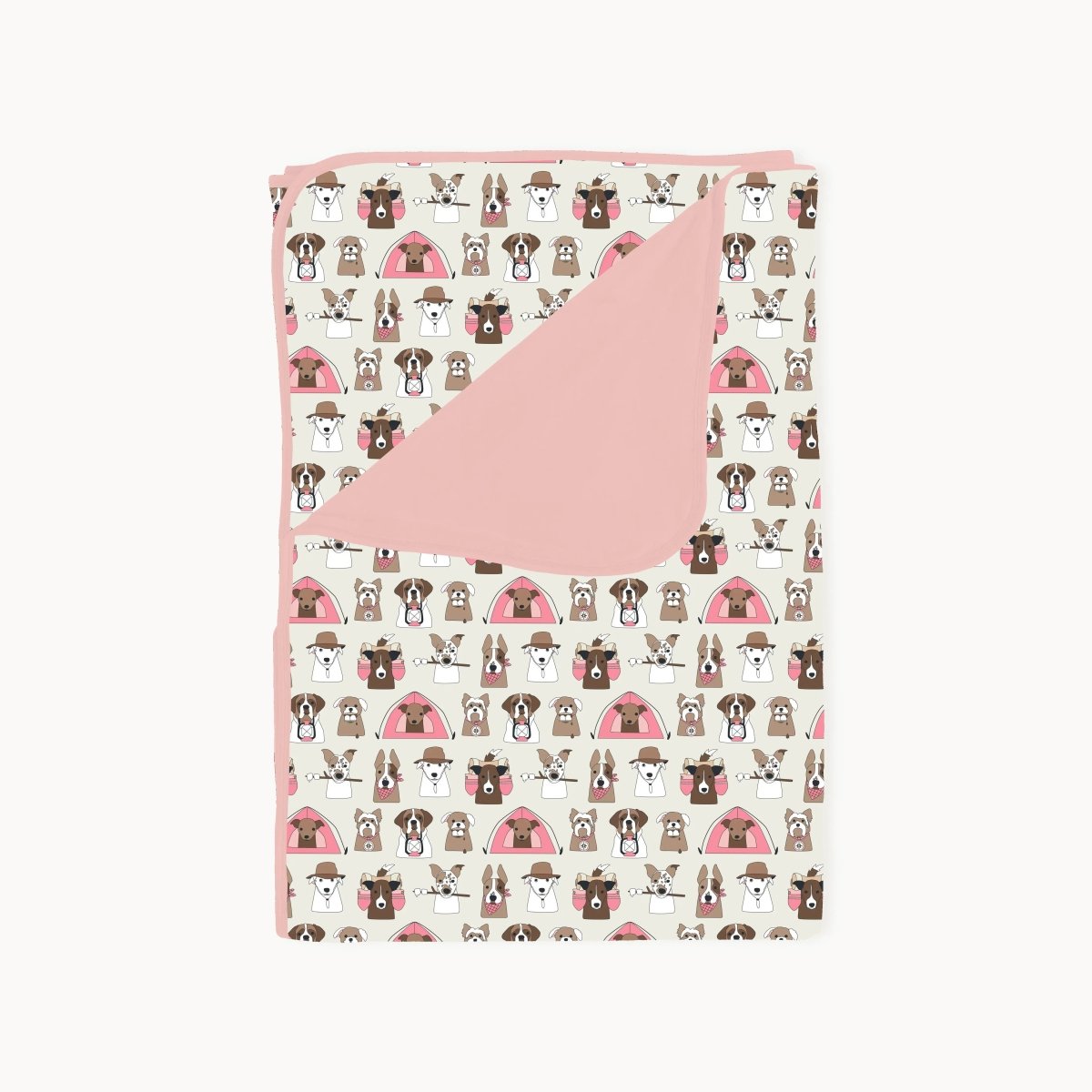 Dreamlet Dream Blanket Camp Paws Pink Triple Layer Bamboo Soft - Everetts Place Boutique - 