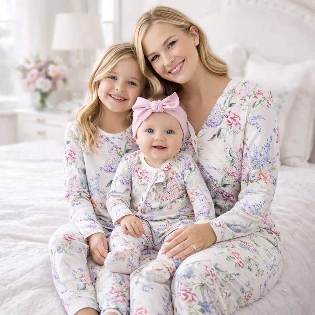 Tesa Babe Dream Blossom Bamboo Kids Pajama Set with Floral Print - 