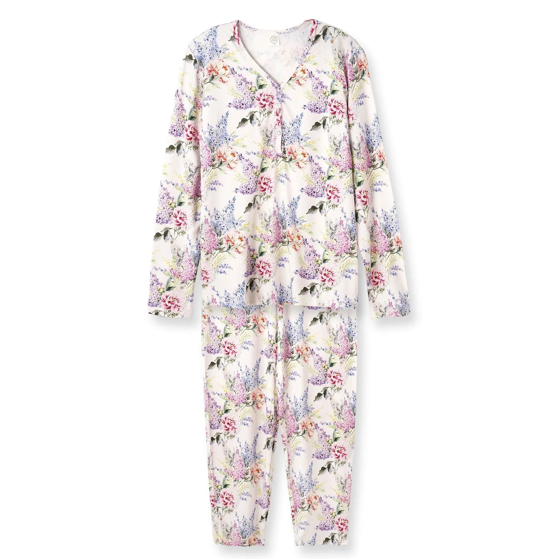 Tesa Babe Dream Blossom Bamboo Women’s Pajama Set - Watercolor Floral - 