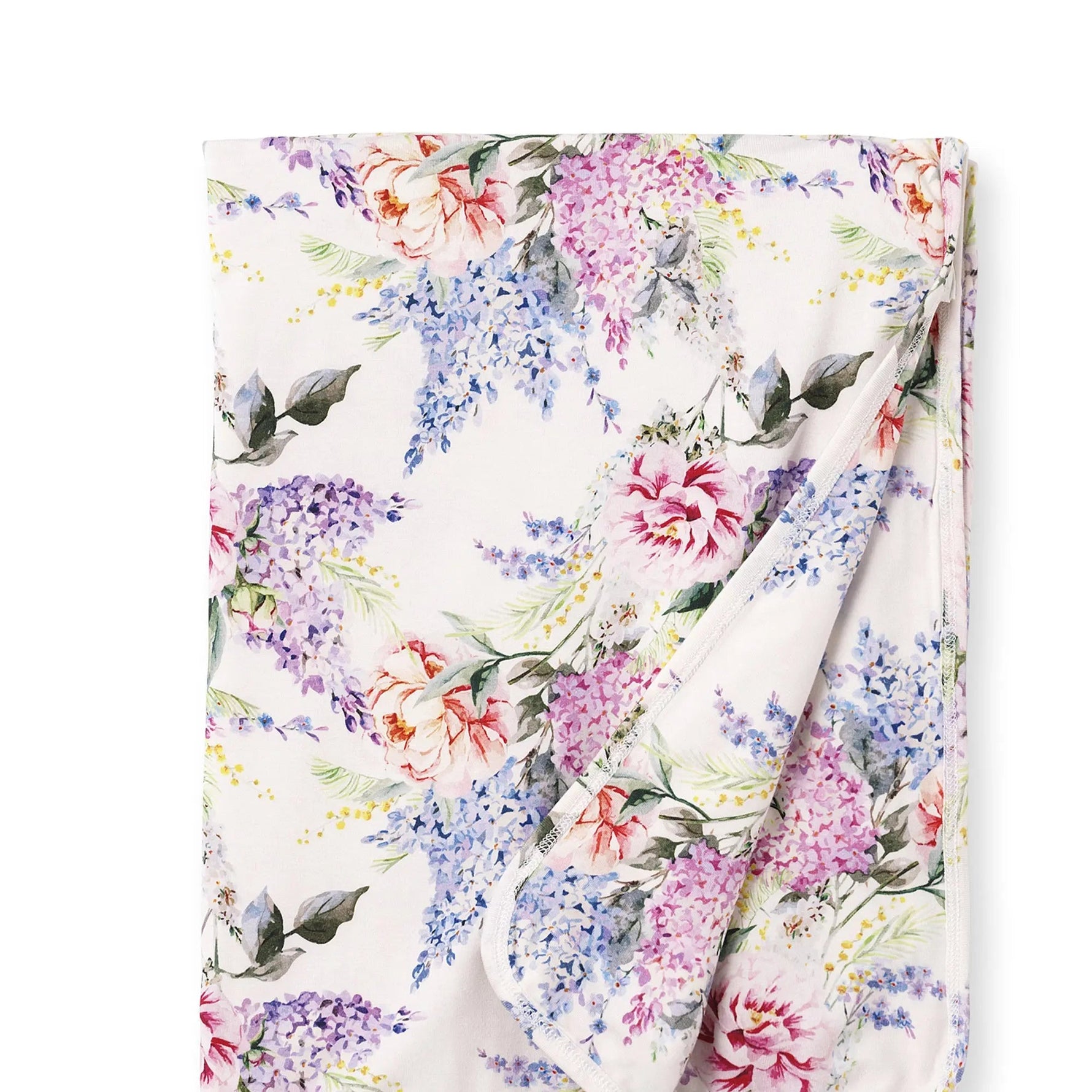 Tesa Babe Dream Blossom Soft Bamboo Stroller Blanket with Floral Print - 