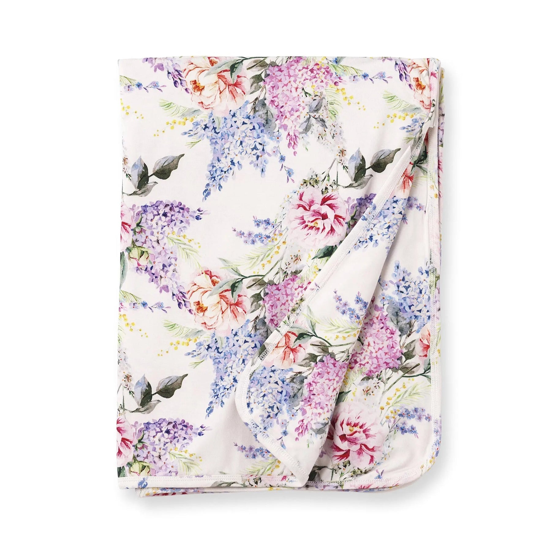 Tesa Babe Dream Blossom Soft Bamboo Stroller Blanket with Floral Print - 