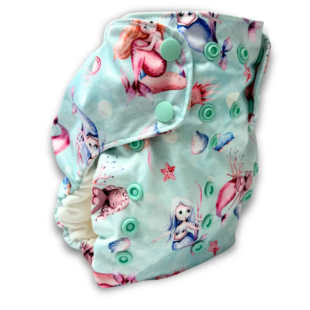 Smart Bottoms Dream Diaper 3.0 Natural Fiber Pocket Diaper - Mermazing - 