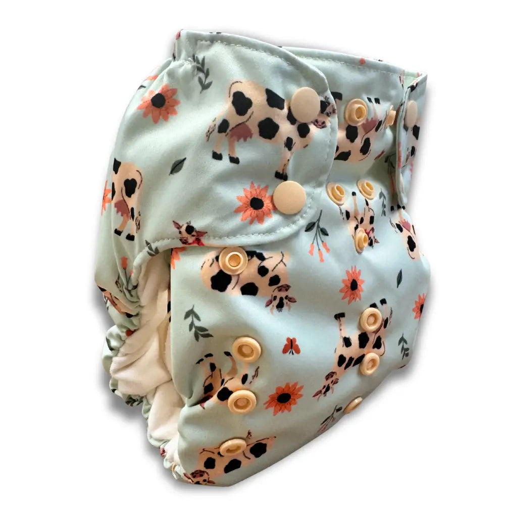 Smart Bottoms Dream Diaper 3.0 Natural Fiber Pocket Diaper - Moo & You - 