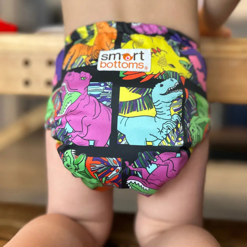 Smart Bottoms Dream Diaper 3.0 Natural Fiber Pocket Diaper - Rad Raptor - 