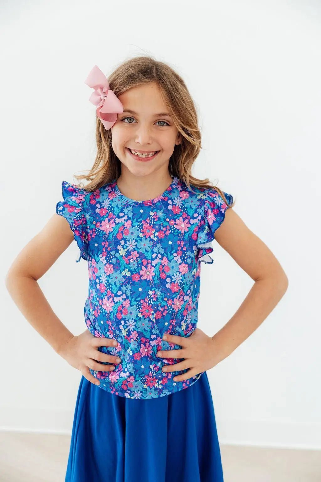 Mila & Rose ® Dreaming Daisies S/S Ruffle Tee - 