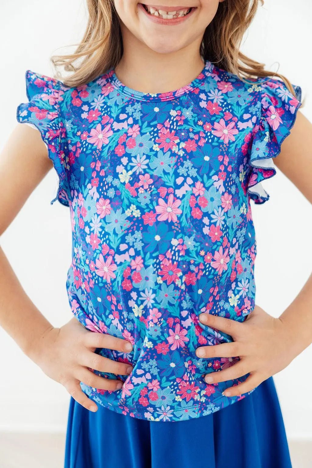 Mila & Rose ® Dreaming Daisies S/S Ruffle Tee - 