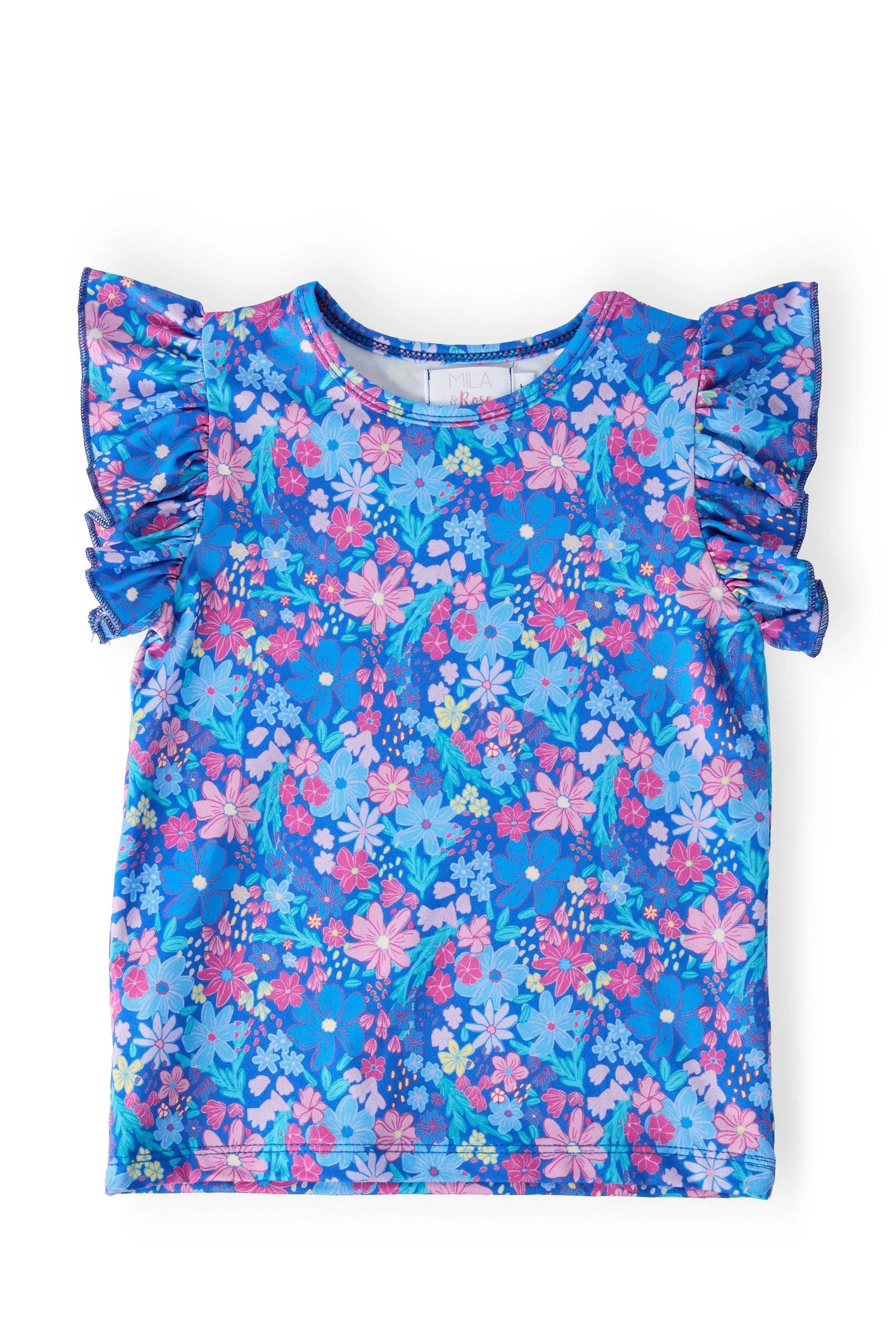 Dreaming Daisies S/S Ruffle Tee - Pink, Baby & Toddler Clothing, Clothing, Top, Dress | Everetts Place