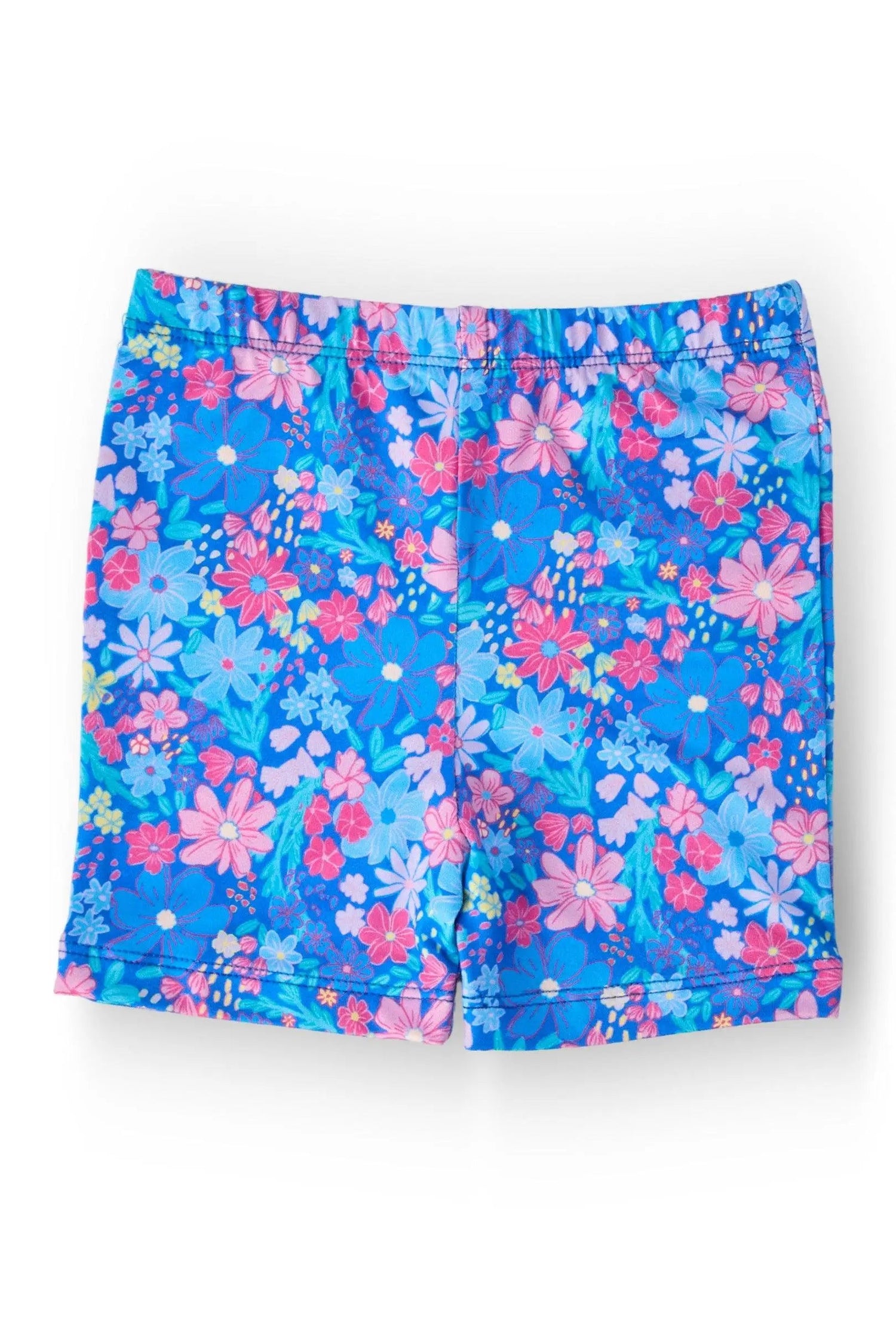 Dreaming Daisies Twirl Shorts - Blue, Geraniums, Shorts, Swimwear | Everetts Place