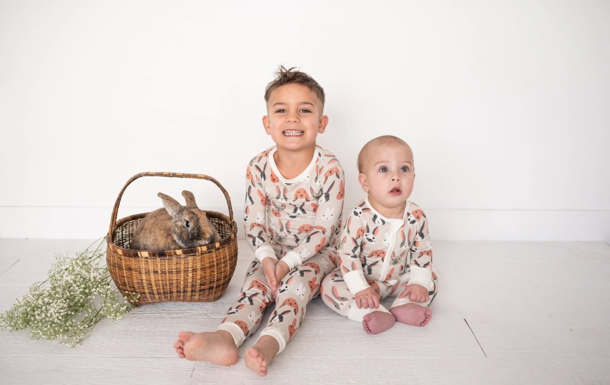 Dreamlet Dreamlet Bunny Crew Convertible Zip Footies Bamboo - Everetts Place Boutique - 