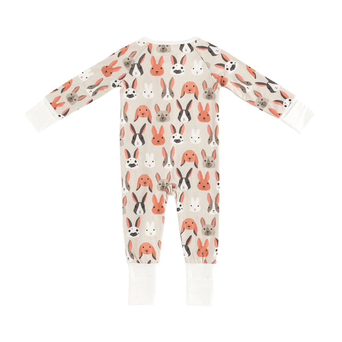 Dreamlet Dreamlet Bunny Crew Convertible Zip Footies Bamboo - Everetts Place Boutique - 
