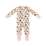 Dreamlet Dreamlet Camp Paws Convertible Zip Footies Pink For Babies - Everetts Place Boutique - 