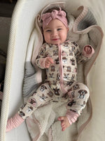 Dreamlet Dreamlet Camp Paws Convertible Zip Footies Pink For Babies - Everetts Place Boutique - 