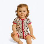Dreamlet Dreamlet Freedom Dogs Baby Romper With Two Way Zipper - Everetts Place Boutique - 